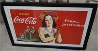 Framed Coca-Cola Advertisement