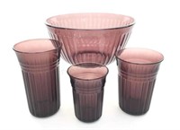 (19pc) Hazel Atlas Amethyst Glass Cups