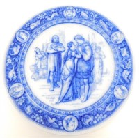 * Antique 1900 Wedgwood Flow Blue “Ivanhoe and