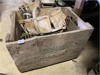 CANADA DRY WOOD CRATE AND CONTENTS