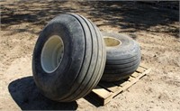 (2) Assorted 19L-16.1SL Implement Tires on 8-Bolt