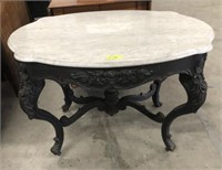 MARBLE TOP CENTER TABLE-VICTORIAN STYLE