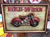 Harley Davidson 3-D Wooden Sign