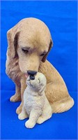 " Golden Retriever And Pup " An Original Sand Cast