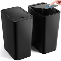 ITCPRL Bathroom Trash Can with Lid  2 Pack  4 Gal