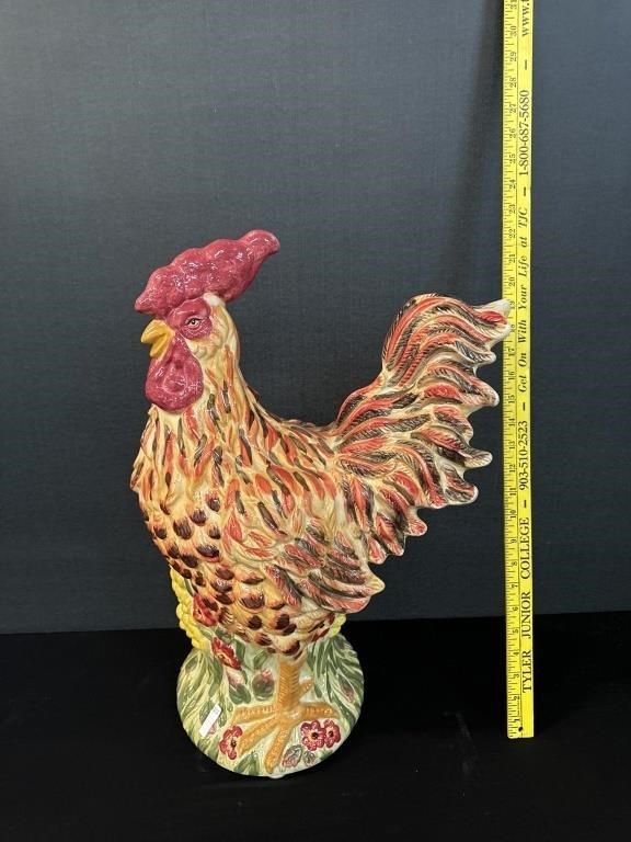 Hand Painted Table Top Lifestyles Ceramic Rooster