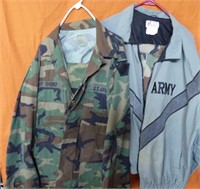 Camo Jacket & Pants Large Reg., Army Jacket Large