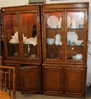 Choice on 2 Rattan China Cabinets by Dixie