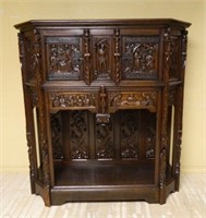 Superbly Carved French Sacristy Cabinet.