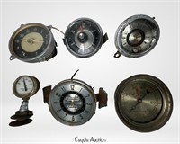 1940's-50's Car Clocks, Speedometers & Steam Gauge