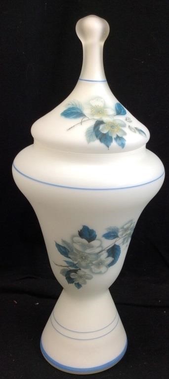 VINTAGE BLUE FLORAL CANDY DISH