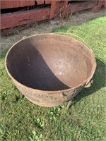 Large antique cast-iron pot