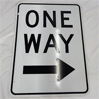 Metal Rectangle One Way Sign