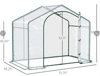 6' x 3' x 5' Portable Walk-in Greenhouse