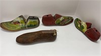 Wooden painted shoe stretchers