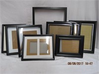 Collection of black picture frames, various sizes