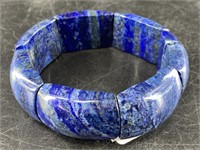 Heavy lapis Lazuli stretch bracelet