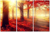 Red Tree Wall Art - Autumn Landscape Prints