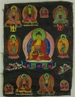 Chinese Tanka Painting on Silk