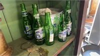 Rolling rock bottles and ice bucket