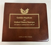 (41) 22KT GOLD REPLICAS OF U.S. STAMPS BOOK