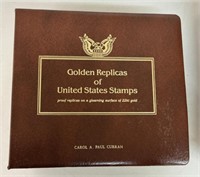 (39) 22KT GOLD REPLICAS OF U.S. STAMPS BOOK
