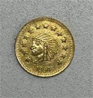 1854 1/2 CALIFORNIA GOLD COIN
