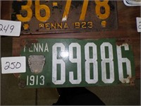 1913 Penna License Plate