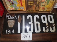 1914 Penna License Plate