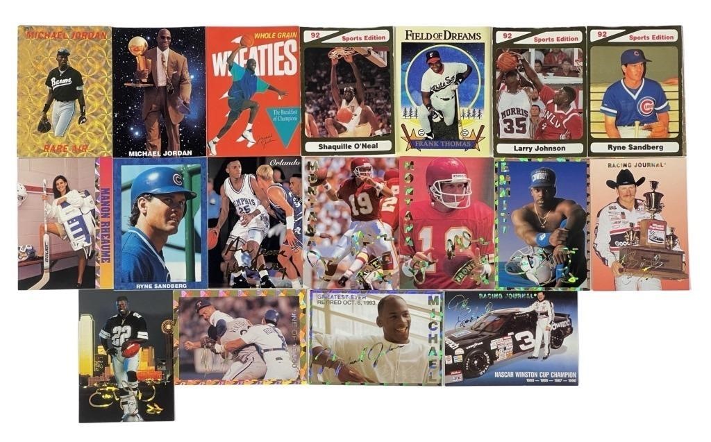 Early 90s Sports Promo Cards- Jordan, Shaq, Montan