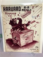 Harvard vs Brown Nov 15 1941 football program