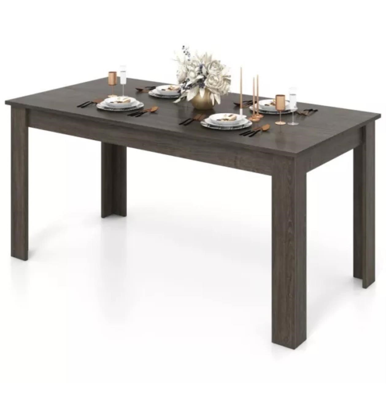 Msrp$450 Dining Table, Wood Rectangular Table