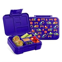5 Compartment Bento Lunch Box for Kids, Blue