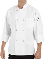 Men's Eight Pearl Button Chef Coat, L