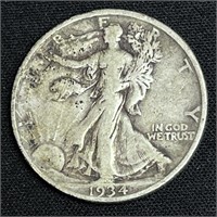 1934-D Walking Liberty Silver Half Dollar