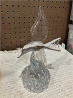 VTG MID-CENTURY CAMBRIDGE GLASS LARGE CRYSTAL frog