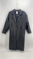 Wilsons Thinsulate Long Black Leather Coat
