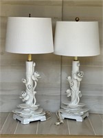 Dorothy Draper Botanical Table Lamps (look up!)