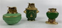 Table Lighters Including Limoges, Lot of 3