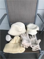 Winter Hats / Gloves Lot White