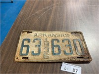 1936 Arkansas License Plate 5 Digit