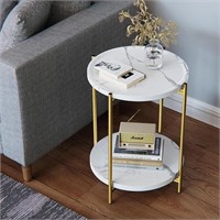 Round Side Table,gold Metal