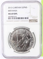 Coin 2013 Great Britain Silver 2PND NGC MS69 DPL