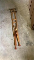 Wood crutches