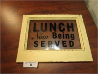 Lunch is Served Sign