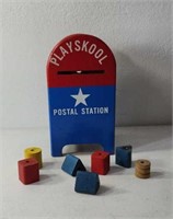 Vintage Playschool Postal Station wooden
