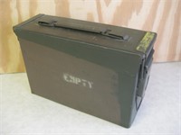 11"x 4"x 7" Vintage Empty Metal Ammo Box Shown