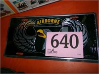 AIRBORNE LICENCE PLATE