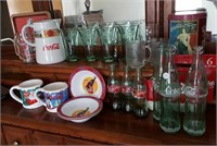 Coca-Cola Collectibles glasses, mugs, pitcher,