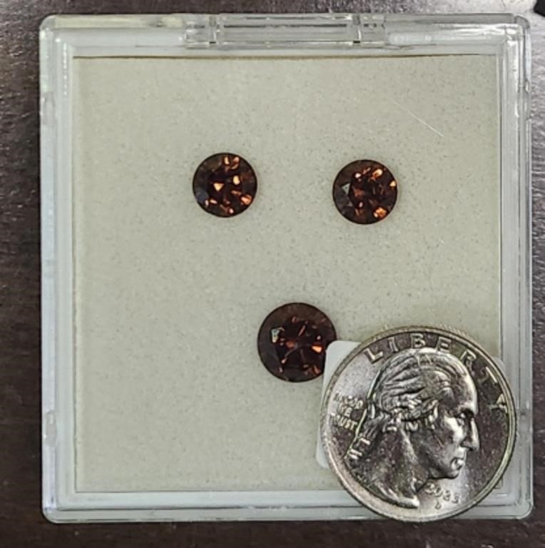 (3) Topaz Doublets Gemstones